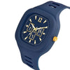 White Square Analog Watch with Gold Accents for Men